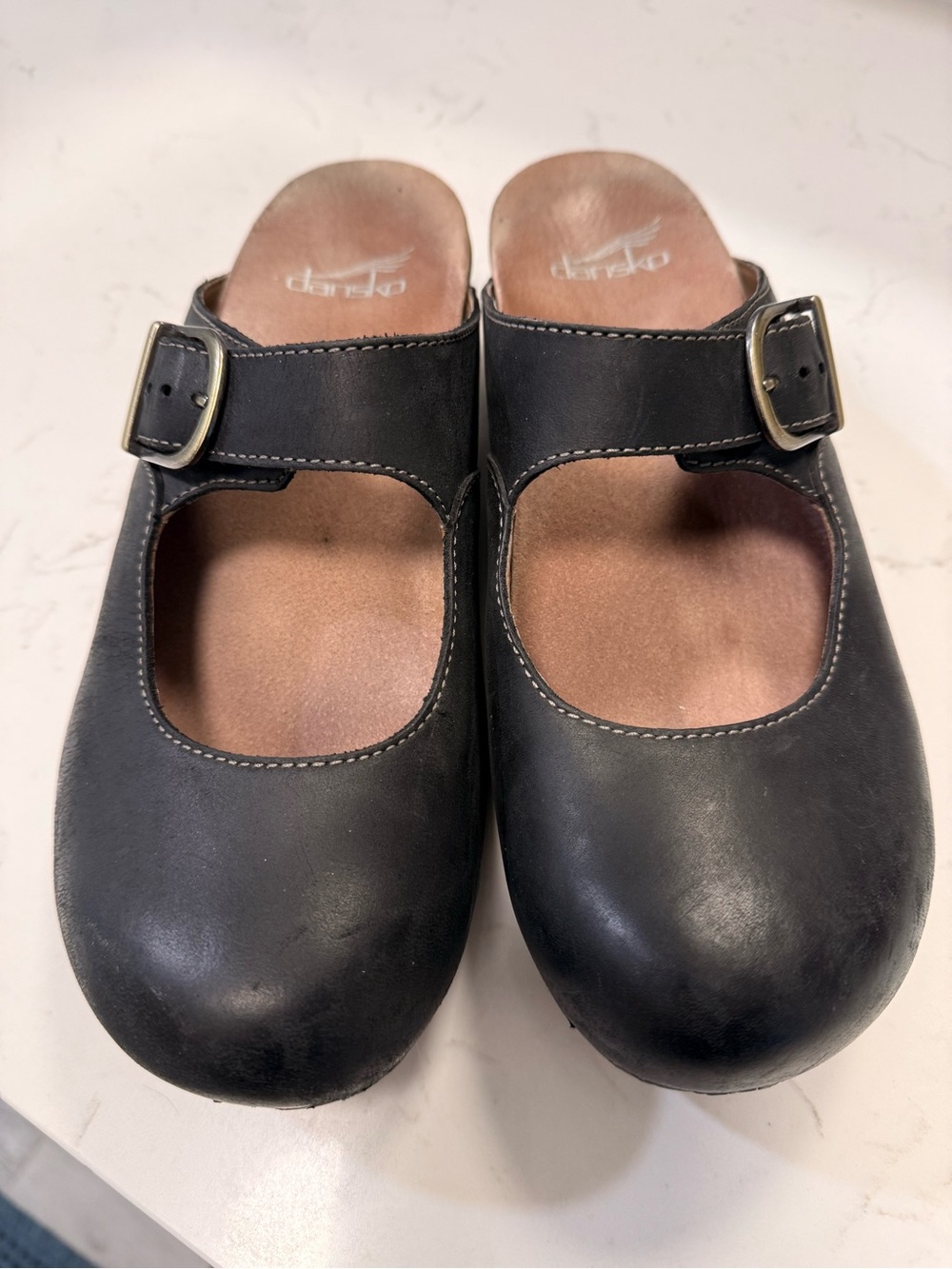 Dansko Black Martina Mules
